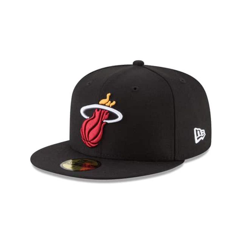 NBA Miami Heat Wool Standard 59Fifty Fitted (EVI7486) - Black New Era Caps